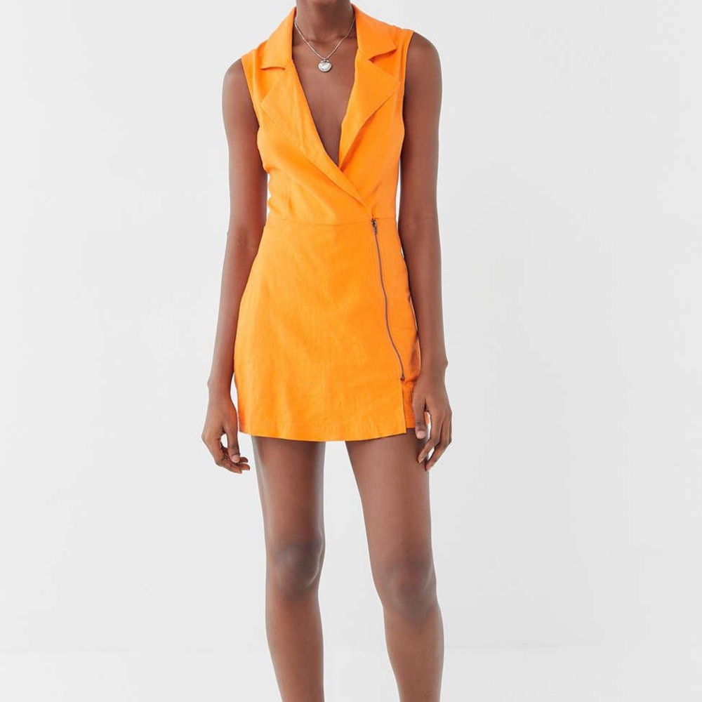 Urban Outfitters Orange Wrap Jumpsuit